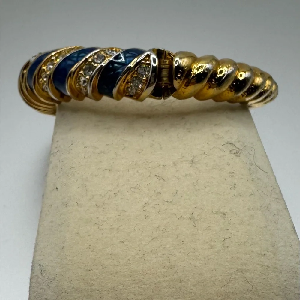 Camrose & Kross JBK Gold and Blue Bangle Bracelet - Picture 5 of 12